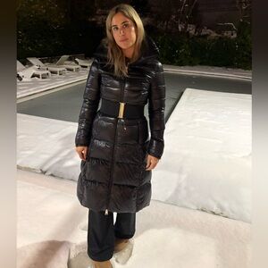 Herno Women's Belted Black Puffer Coat